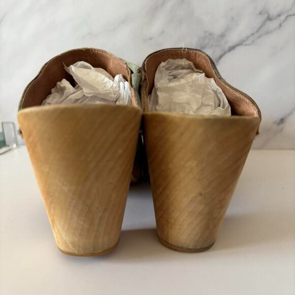 Jeffrey Campbell Fabric Multicoloured Tie Dye Clogs Heels Boho Festival Hippi - Picture 7 of 12